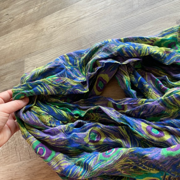 Charming Charlie Peacock Scarf/Wrap - Picture 5 of 6